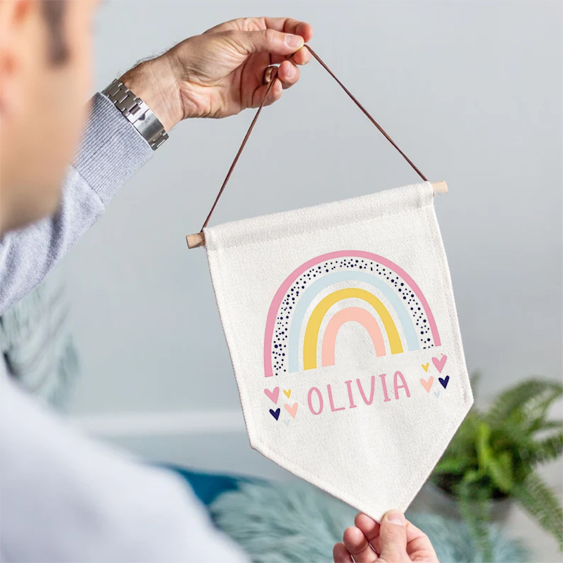 Personalised Name Banner Rainb - огляд і ціна Baby Nursery Themes Girl